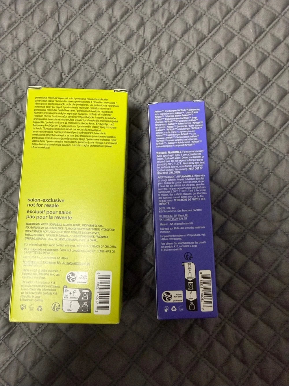 K18 Professional Molecular Repair Hair Mist & AirWash Dry Shampoo Duo - White